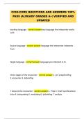 CCHI-CORE QUESTIONS AND ANSWERS 100&percnt;  PASS &vert;ALREADY GRADED A&plus;&vert; VERIFIED AND  UPDATED 
