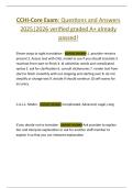 CCHI-Core Exam&colon; Questions and Answers  2025&vert;2026 verified graded A&plus; already  passed&excl;