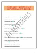 PSY 200 EXAM 2 QUESTIONS AND ANSWERS GRADED A&plus; 2025&sol;2026