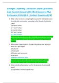 Georgia Carpentry Contractor Exam Questions  And Correct Answers &lpar;Verified Answers&rpar; Plus  Rationales 2026 Q&A &vert; Instant Download Pdf 
