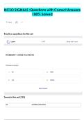 NCSO SIGNALS &colon;Questions with Correct Answers  100&percnt; Solved