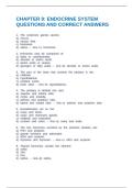 CHAPTER 9&colon; ENDOCRINE SYSTEM QUESTIONS AND CORRECT ANSWERS