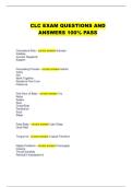 CLC EXAM QUESTIONS AND  ANSWERS 100&percnt; PASS 