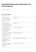 CNA NNAAP Nurse Aide Written Exam with Correct Answers