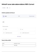 NNAAP nurse aide abbreviations 100&percnt; Correct