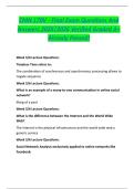 CMN 170V - Final Exam Questions And  Answers 2025&vert;2026 Verified Graded A&plus;  Already Passed&excl; 
