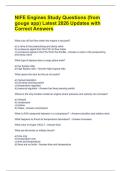 NIFE Engines Study Questions &lpar;from gouge app&rpar; Latest 2026 Updates with Correct Answers 