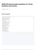 NRSG 122 lecture practice questions ch 4 Exam Questions and Answers