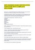 NIFE ENGINES EXAM CERTIFICATION QUESTIONS WITH COMPLETE SOLUTIONS 