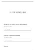 NC HOME INSPECTOR STUDY GUIDE QUESTIONS AND VERIFIED ANSWERS