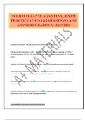 SCI 1101 SUZANNE AGAN FINAL EXAM PRACTICE UNITS 1&2 QUESTIONS AND ANSWERS GRADED A&plus; 2025&sol;2026