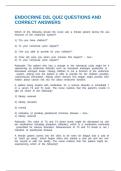 ENDOCRINE D2L QUIZ QUESTIONS AND CORRECT ANSWERS