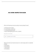 HOME INSPECTOR NATIONAL EXAM PREP QUESTIONS AND VERIFIED ANSWERS