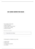 NC HOME INSPECTION MOCK EXAM QUESTIONS AND VERIFIED ANSWERS