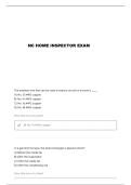 NC HOME INSPECTOR PASS THE TEST 2 QUESTIONS AND VERIFIED ANSWERS