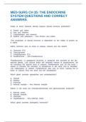 MED-SURG CH 35&colon; THE ENDOCRINE SYSTEM QUESTIONS AND CORRECT ANSWERS