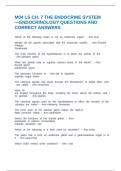 M04 LS CH&period; 7 THE ENDOCRINE SYSTEM&mdash;ENDOCRINOLOGY QUESTIONS AND CORRECT ANSWERS