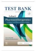 TESTBANK FOR LEHNE&rsquo;S PHARMACOTHERAPEUTICS FOR ADVANCED PRACTICE NURSES AND PHYSICIAN ASSISTANTS 2ND EDITION ROSENTHAL&comma; ISBN&colon;9780323598125