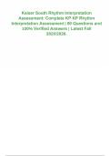 Kaiser South Rhythm Interpretation Assessment&colon; Complete KP KP Rhythm Interpretation Assessment &vert; 50 Questions and 100&percnt; Verified Answers &vert; Latest Fall 2025&sol;2026