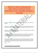 SPECIAL NEEDS APPROPRIATE PRACTICES &lpar;SNP&rpar; DCF EXAM QUESTIONS AND ANSWERS GRADED A&plus; 2025&sol;2026