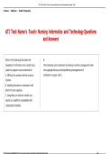 ATI Test&colon; Nurse's Touch&colon; Nursing informatics and Technology Questions and Answers