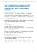 PATHO TREATMENT MODALITIES FOR THE ENDOCRINE SYSTEM SHERPATH LESSON QUESTIONS AND CORRECT ANSWERS