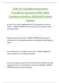 CON 237 Simplified Acquisition  Procedures Questions With 100&percnt;  Complete Solutions 2025&vert;2026 Latest  Update