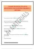 &lpar;TASER TRAINING&rpar; EXAM 10 QUESTIONS AND ANSWERS GRADED A&plus; 2025&sol;2026