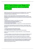 NIFE Flight Rules and Regs Ch 1 Exam Questions with Complete Solutions 