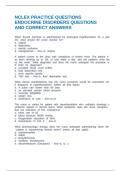 NCLEX PRACTICE QUESTIONS ENDOCRINE DISORDERS QUESTIONS AND CORRECT ANSWERS