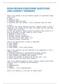 ROSH REVIEW ENDOCRINE QUESTIONS AND CORRECT ANSWERS