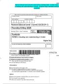 Pearson Edexcel Level 1&sol;Level 2 GCSE &lpar;1TU0&lowbar;1H&rpar; May 2025 - Turkish&colon; Paper 3&colon; Reading and understanding in Turkish - Question Paper and Mark SchemeCombined