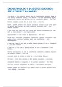 ENDOCRINOLOGY&comma; DIABETES QUESTION AND CORRECT ANSWERS