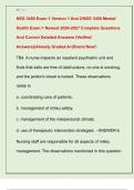 NSG 3450 Exam 1 Version 1 And 2&sol;NSG 3450 Mental  Health Exam 1 Newest 2026-2027 Complete Questions  And Correct Detailed Answers &lpar;Verified  Answers&rpar;&vert;Already Graded A&plus;&vert;Brand New&excl;&excl; 