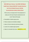 NSG 3450 Exam 2 Version 1 And 2&sol;NSG 3450 Mental  Health Exam 2 Newest 2026-2027 Complete Questions  And Correct Detailed Answers &lpar;Verified  Answers&rpar;&vert;Already Graded A&plus;&vert;Brand New&excl;&excl;