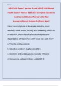 NSG 3450 Exam 3 Version 1 And 2&sol;NSG 3450 Mental  Health Exam 4 Newest 2026-2027 Complete Questions  And Correct Detailed Answers &lpar;Verified  Answers&rpar;&vert;Already Graded A&plus;&vert;Brand New&excl;&excl; 