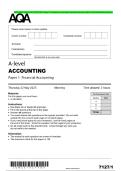 2025 AQA A-level ACCOUNTING Paper 1 Financial Accounting Combined Question Paper and Final Marking Scheme