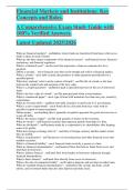 Financial Markets and Institutions&colon; Key  Concepts and Roles&period; A Comprehensive Exam Study Guide with  100&percnt; Verified Answers&period; Latest Updated 2025&sol;2026