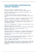 PSYC 300 MIDTERM 1 QUESTIONS AND CORRECT ANSWERS