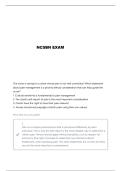 NCSBN MANAGEMENT OF CARE QUESTIONS AND VERIFIED ANSWERS