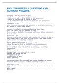 BIOL 355 MIDTERM 1 QUESTIONS AND CORRECT ANSWERS