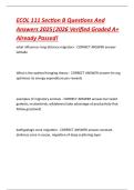 ECOL 111 Section B Questions And  Answers 2025&vert;2026 Verified Graded A&plus;  Already Passed&excl;