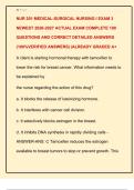 NUR 201 MEDICAL-SURGICAL NURSING I EXAM 3  NEWEST 2026-2027 ACTUAL EXAM COMPLETE 100  QUESTIONS AND CORRECT DETAILED ANSWERS  &lpar;100&percnt;VERIFIED ANSWERS&rpar; &vert;ALREADY GRADED A&plus;