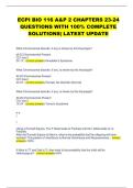 ECPI BIO 116 A&P 2 CHAPTERS 23-24  QUESTIONS WITH 100&percnt; COMPLETE  SOLUTIONS&vert; LATEST UPDATE