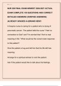 NUR 208 FINAL EXAM NEWEST 2026-2027 ACTUAL  EXAM COMPLETE 150 QUESTIONS AND CORRECT  DETAILED ANSWERS &lpar;VERIFIED ANSWERS&rpar;  &vert;ALREADY GRADED A&plus;&vert;BRAND NEW&excl;&excl;