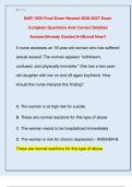 NUR 1025 Final Exam Newest 2026-2027 Exam  Complete Questions And Correct Detailed  Answer&vert;Already Graded A&plus;&vert;Brand New&excl;&excl;