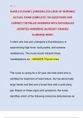 NURS 215 EXAM 3 &lpar;ARIZONA COLLEGE OF NURSING&rpar;  ACTUAL EXAM COMPLETE 150 QUESTIONS AND  CORRECT DETAILED ANSWERS WITH RATIONALES  &lpar;VERIFIED ANSWERS&rpar; &vert;ALREADY GRADED  A&plus;&vert;BRAND NEW&excl;&excl;