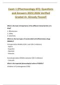 Exam 1 &lpar;Pharmacology ATI&rpar;&colon; Questions  and Answers 2025&vert;2026 Verified  Graded A&plus; Already Passed&excl; 