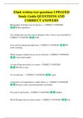 Efmb written test questions UPDATED  Study Guide QUESTIONS AND  CORRECT ANSWERS 