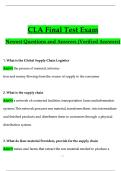 CLA Final Test Exam  Newest Questions and Answers &lpar;Verified Answers&rpar;